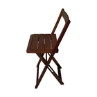 Kit 4 Cadeiras Bistrô Alta De Madeira Dobravel Imbuia