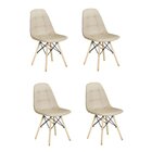 Kit 4 Cadeiras Botonê Eiffel  Nude