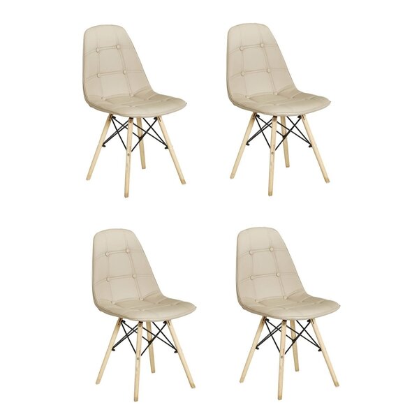 Kit 4 Cadeiras Botonê Eiffel  Nude