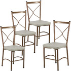 Kit 4 Cadeiras Buffet Em Alumínio Para Cozinha, Restaurante -