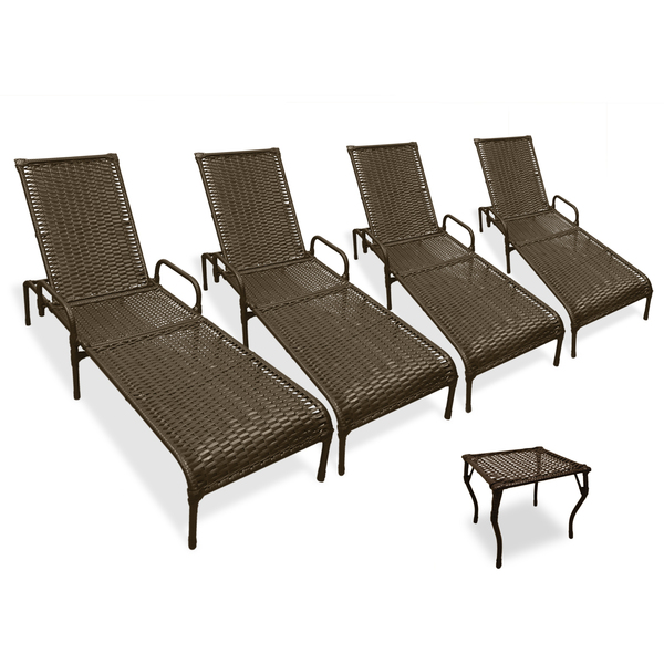 Kit 4 Cadeiras Catar Com Regulagem Com Mesa De Centro Tabaco