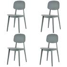 Kit 4 Cadeiras Cátia Rivatti Em Polipropileno Cinza