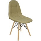 Kit 4 Cadeiras Charles Eames Botonê Eiffel Estofada - Bege