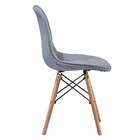 Kit 4 Cadeiras Charles Eames Botonê Eiffel Wood Estofada Cour