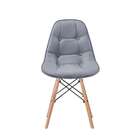 Kit 4 Cadeiras Charles Eames Botonê Eiffel Wood Estofada Cour
