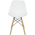 Kit 4 Cadeiras Charles Eames Branca Com Pés De Madeira Decora