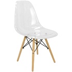Kit 4 Cadeiras Charles Eames Cristal Eiffel Wood Designer Tra
