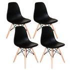 Kit 4 Cadeiras Charles Eames Eiffel  Preto