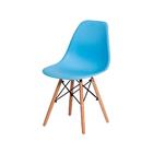 Kit 4 Cadeiras Charles Eames Eiffel Azul Claro Base Madeira S