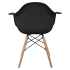 Kit 4 Cadeiras Charles Eames Eiffel Com Braço Preta Branca Be