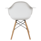 Kit 4 Cadeiras Charles Eames Eiffel Com Braços Base Madeira B