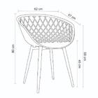 Kit 4 Cadeiras Clarice Rivatti Polipropileno Preto Base Metal