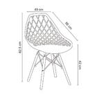 Kit 4 Cadeiras Cloe Kaila Rivatti Polipropileno Camurça Base