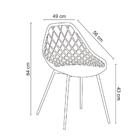 Kit 4 Cadeiras Cloe Kaila Rivatti Polipropileno Nude Base Aço