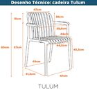Kit 4 Cadeiras com Braço Empilhável Inmetro Tulum  Fratini Po