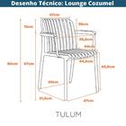 Kit 4 Cadeiras com Braço Empilhável Inmetro Tulum Fratini Pol