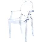 Kit 4 Cadeiras Com Braço Empilhavel Inmetro Versalhes Invisib