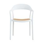 Kit 4 Cadeiras Com Braço Lia Rivatti Polipropileno Branco Ass