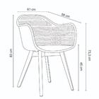 Kit 4 Cadeiras Com Braços Agnes Rivatti Polipropileno Nude Ba