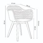 Kit 4 Cadeiras Com Braços Agnes Rivatti Polipropileno Preto B