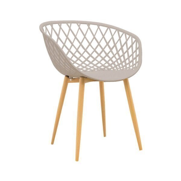 Kit 4 Cadeiras Com Braços Clarice Nude  Nude