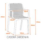 Kit 4 Cadeiras Com Braços Empilhavel Inmetro Sardenha Vega Fr