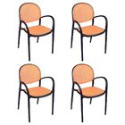 Kit 4 Cadeiras Com Braços Mumbai