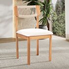 Kit 4 Cadeiras Com Encosto Corda Assento Estofado Florença Ar