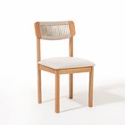 Kit 4 Cadeiras Com Encosto Corda Assento Estofado Florença Ar