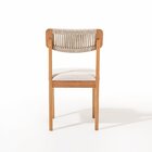 Kit 4 Cadeiras Com Encosto Corda Assento Estofado Florença Ar