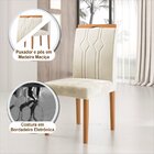 Kit 4 Cadeiras Com Puxador 01  Marfim/mel