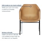 Kit 4 Cadeiras Concha Base Em Açotubular Fixa Lodelô Preto/se
