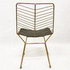 Kit 4 Cadeiras Cozinha Bertoia Retrô Cor Dourado Fosco Assent