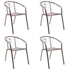 Kit 4 Cadeiras De Alumínio A100 Para Area Externa - Alegro