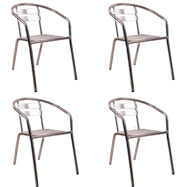 Kit 4 Cadeiras De Alumínio A100 Para Area Externa - Alegro