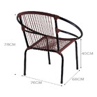 Kit 4 Cadeiras De Área Eclipse De Aço E Fibra Sintética