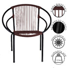 Kit 4 Cadeiras De Área Eclipse De Aço E Fibra Sintética