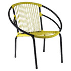 Kit 4 Cadeiras De Área Eclipse De Aço E Fibra Sintética