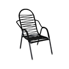 Kit 4 Cadeiras De Area Varanda Preto Adulto Luxinha