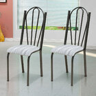 Kit 4 Cadeiras De Cozinha Alasca Estampado Linho Pés De Ferro