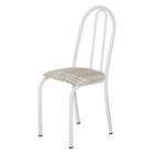 Kit 4 Cadeiras De Cozinha Califórnia Estampado Rattan Bege Pé