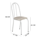 Kit 4 Cadeiras De Cozinha Califórnia Estampado Rattan Bege Pé