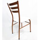 Kit 4 Cadeiras De Cozinha Com Reforço Cobre Assento Branco -