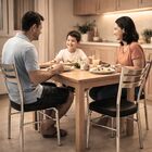 Kit 4 Cadeiras De Cozinha Com Reforço Cromada Assento Grosso