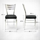 Kit 4 Cadeiras De Cozinha Com Reforço Cromada Assento Grosso