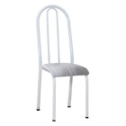 Kit 4 Cadeiras De Cozinha Flórida Estampado Prata Pés De Ferr