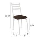 Kit 4 Cadeiras De Cozinha Luisiana Estampado Imbuia Pés De Fe