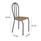 Kit 4 Cadeiras De Cozinha Texas Estampado Rattan Pés De Ferro