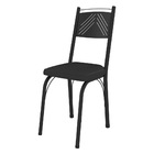 Kit 4 Cadeiras De Cozinha Virginia Corino Preto Pés De Ferro