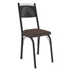 Kit 4 Cadeiras De Cozinha Virginia Estampado Tecelão Cacau Pé